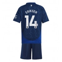 Maglia Calcio Manchester United Christian Eriksen #14 Seconda Divisa Bambino 2024-25 Manica Corta (+ pantaloncini)